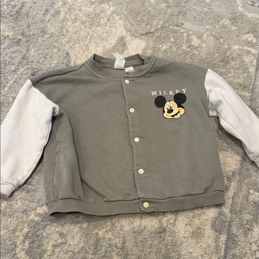 H&M Kids Gray and White Jacket 3T Disney- SEE BACK